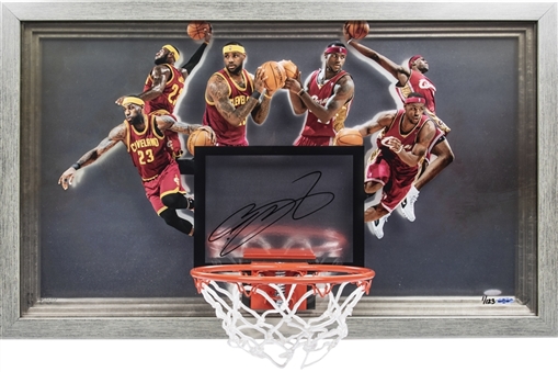 LeBron James Signed Cleveland Cavaliers "Deja Vu" Backboard #1/123 (UDA)